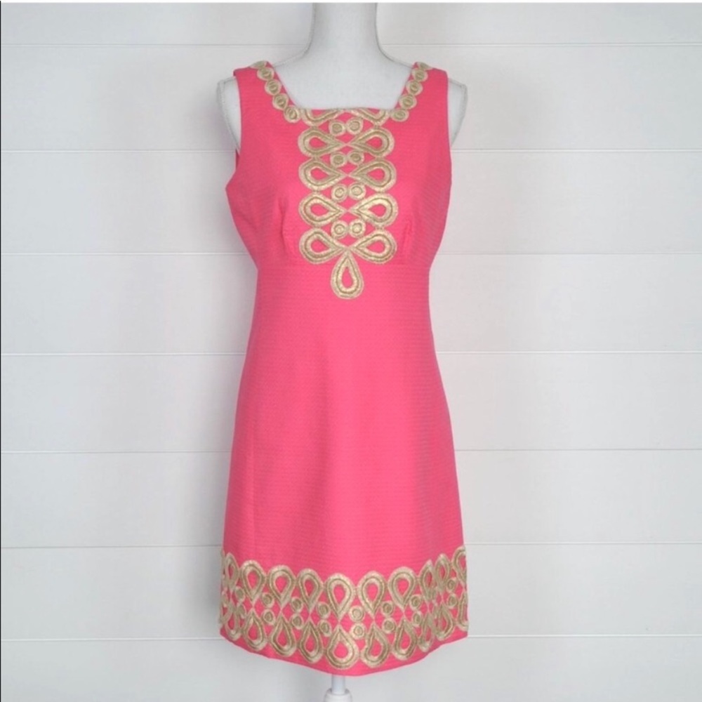 Lilly Pulitzer Coral Pink Shift dress 6